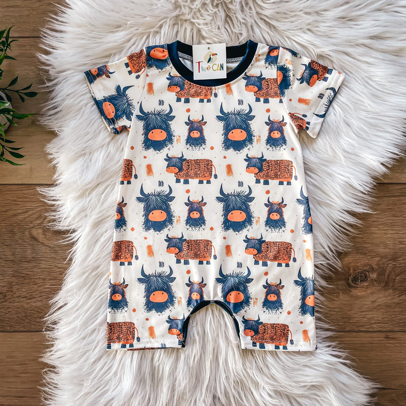 Sketchy Cow Infant Romper Jade Reese Children s Boutique