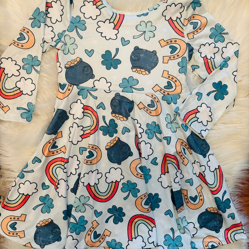 Rainbows and Pots of Gold Twirl Dress