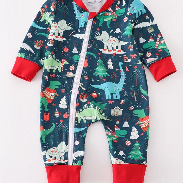 Dino Christmas Romper