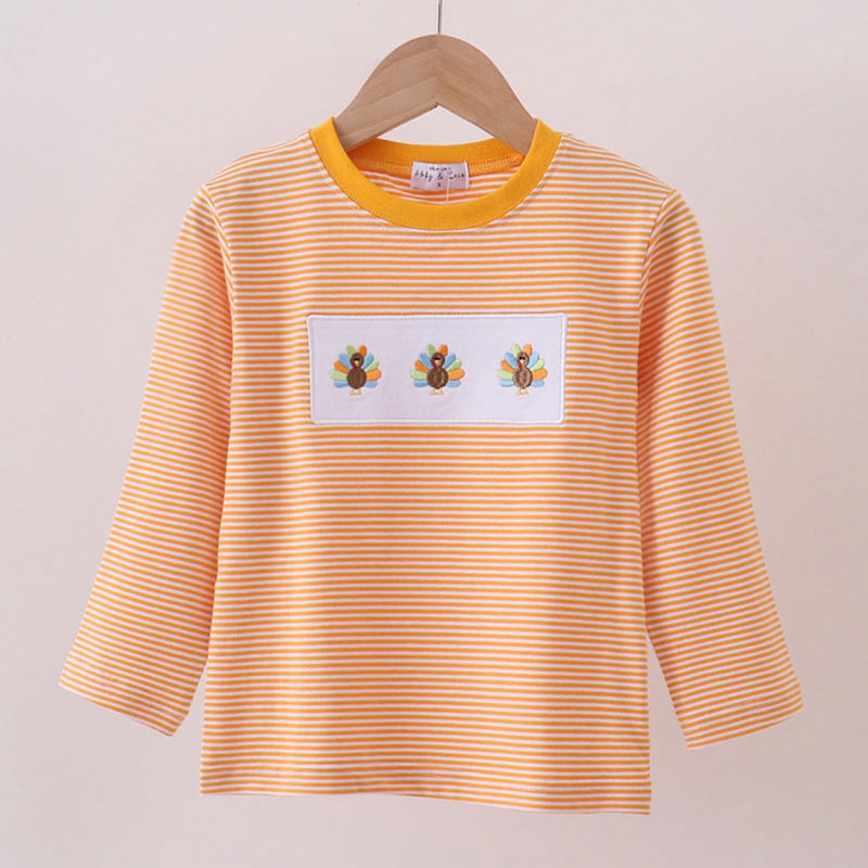 Orange Striped Turkey Shirt