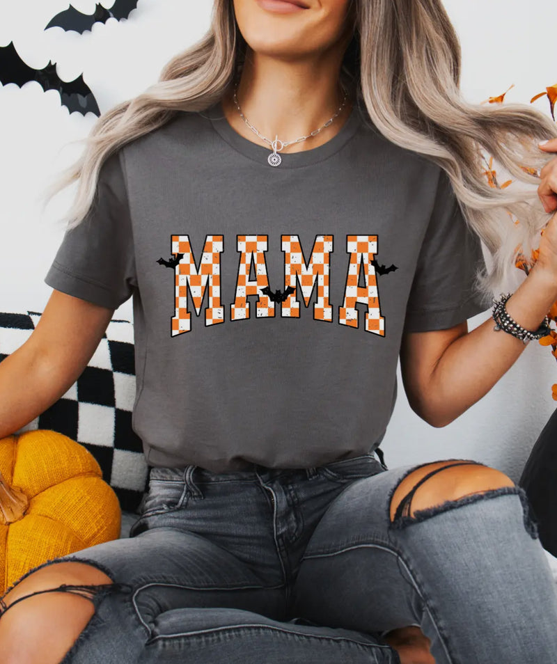 Mama Checkered Bats Tee