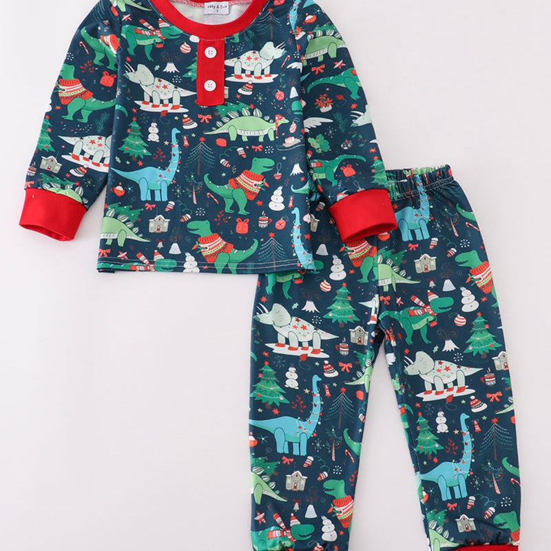 Green Dino Xmas Set