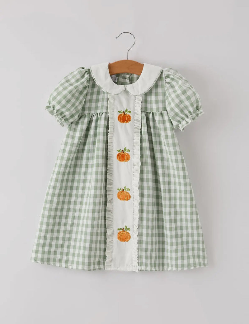 Fall Plaid Pumpkin Dress