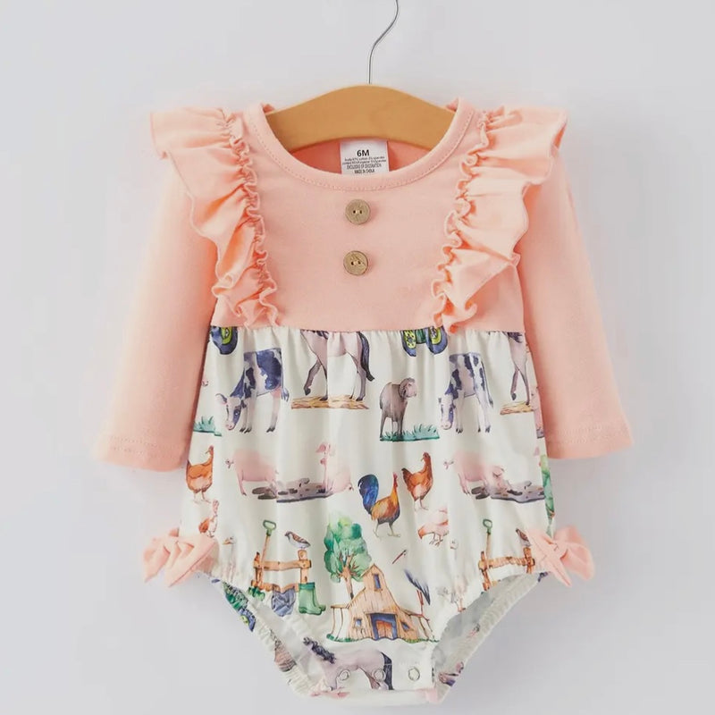 Farm Girl Ruffle Romper