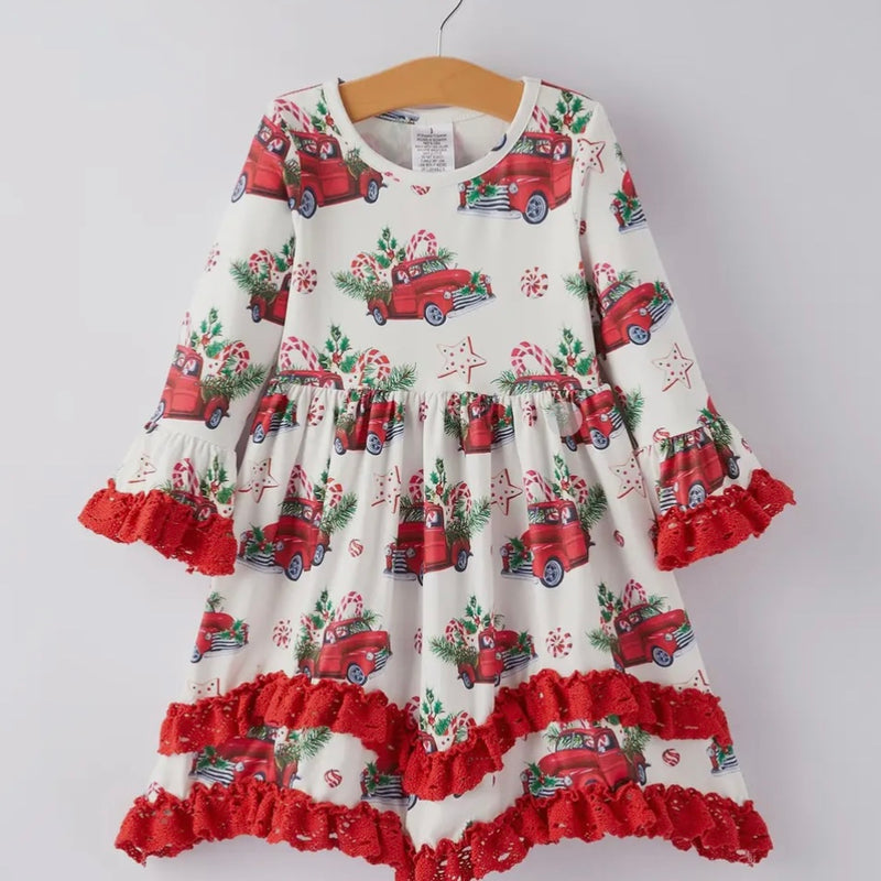 Red Lace Truck Dress