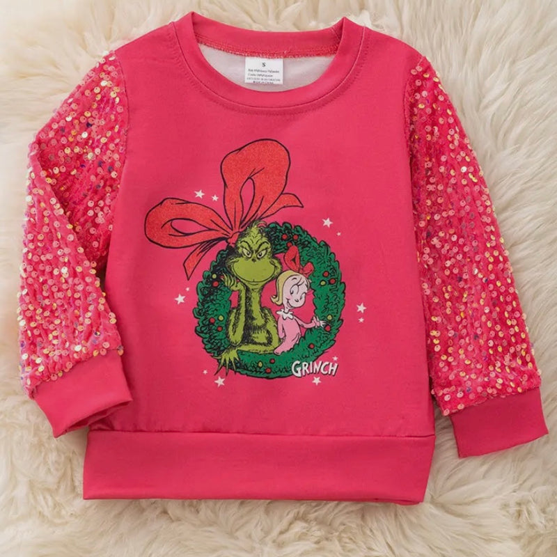 Hot Pink Mean One Sequin Shirt