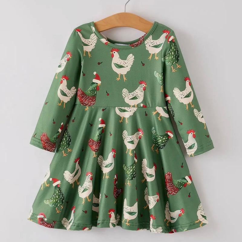 Christmas Farm Chicken Dress
