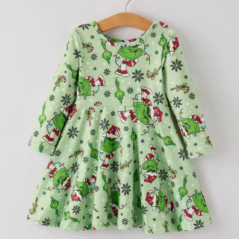 Green Character Christmas Dress